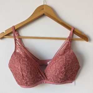 NWT KNIX Lace Deep-V Bra